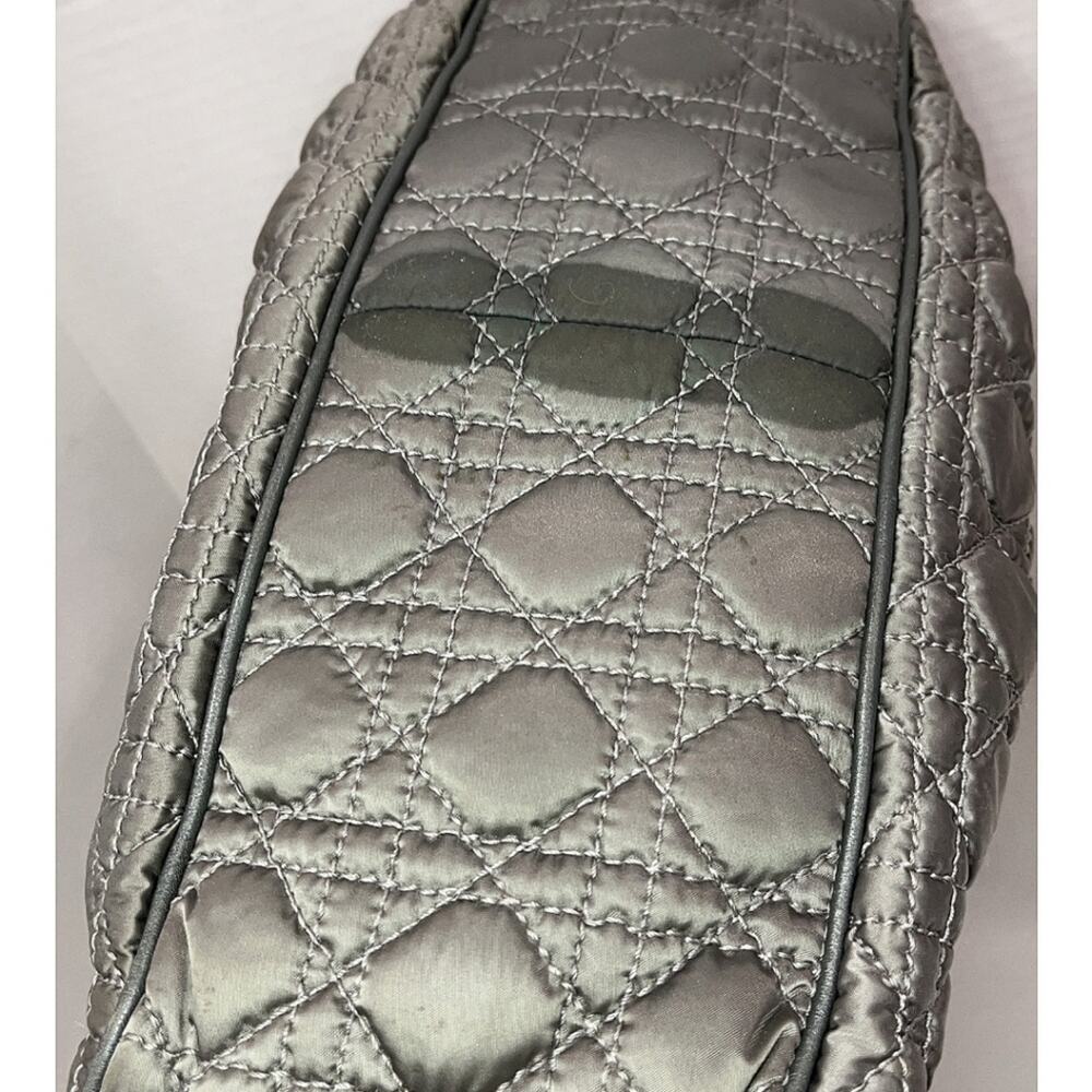 Christian Dior Gray Satin Charming Cannage - Picture 7 of 8